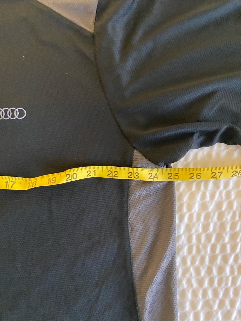 Men's Black Polo with Gray Accents - Audi Logo - Picture 6 of 7